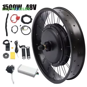 Fat-Bike Fatbike Umbausatz 26" Zoll E-bike E-bike 48V 1500W Hinterrad Motor NEU - Bild 1 von 22