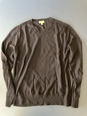 Club Monaco 紫色 M 中号 V 领美利奴羊毛男式毛衣 — 第 1/4 张图片