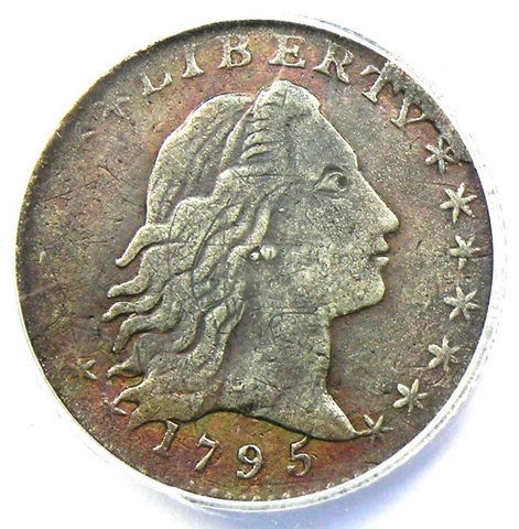 1795 Flowing Hair Half Dime H10C - Certified ANACS F12 Details - Rare Date Coin! Cover