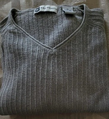 Suéter Pullover Bachrach Gris Acrílico Mezcla Nailon Manga Larga Cuello en V XL  Foto 1 de 2