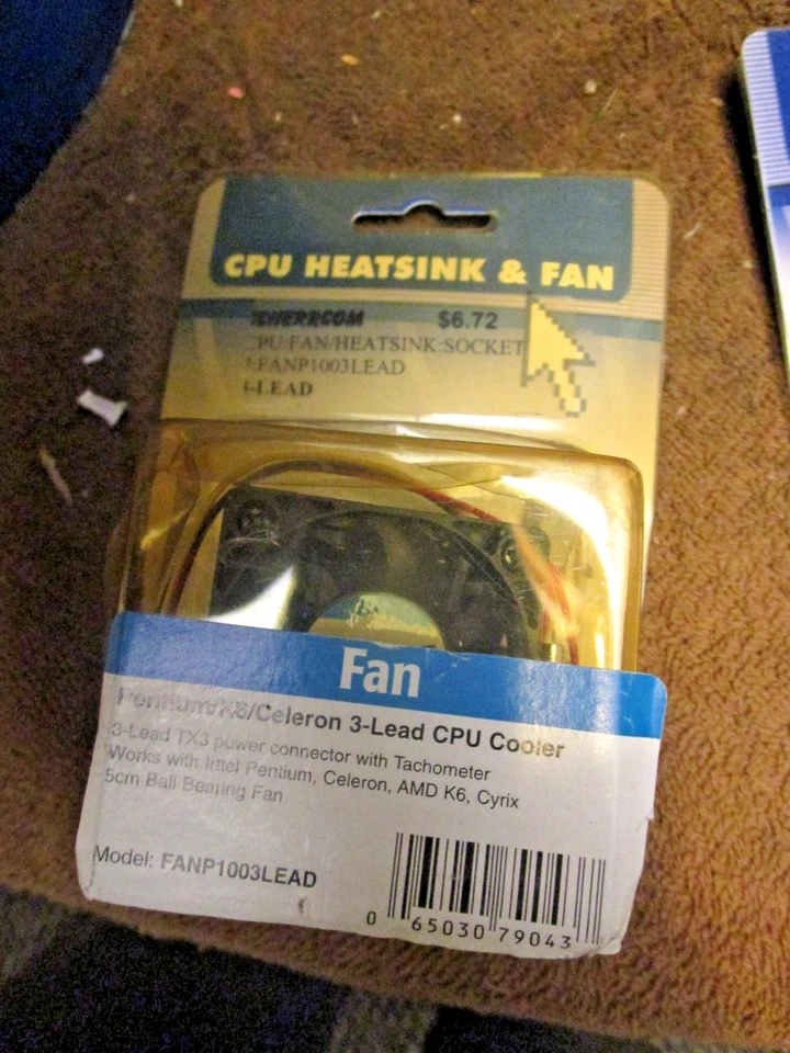 1 NEW STARTECH PENTIUM/K6/CELERON 3-LEAD CPU FAN # FANP1003LEAD - Image 1 of 2