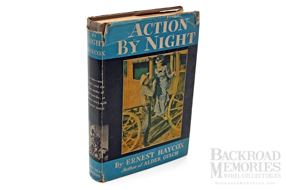 Vtg ('44) RARE Ernest Haycox "Action By Night" (3rd) Western Hardcover, Sun Dial - Image 1 of 4