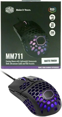 Cooler Master MM711 Lightweight Gaming Mouse with RGB Light Accents New - Image 1 of 4