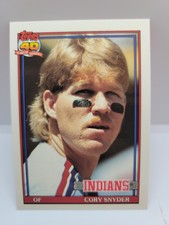 1991 Topps Tiffany Cory Snyder #323 Cleveland Indians Mint Condition 