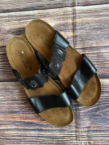 Women's 40 Naot Wedge Slip On Sandals Faux Gems Cork Sole - Picture 1 of 8