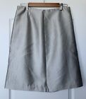 J Crew Skirt Womens Size 8 Wool Silk Blend Metallic Silver A Line