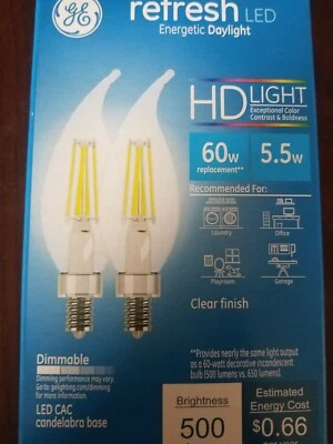 GE Refresh LED Energetic Daylight 2 bulbs upc 043168317566 - Image 1 of 4