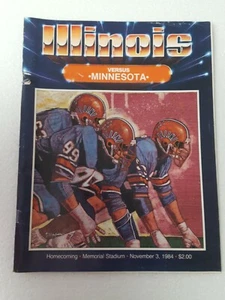 Illinois Football Program Illini vs Minnesota 1984 Memorial Stadium - Picture 1 of 4