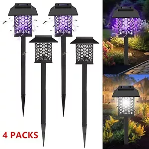 4 Pack Solar Bug Zapper Mosquito Fly Trap Killer Insect Repellent Lamp Outdoor - Picture 1 of 7