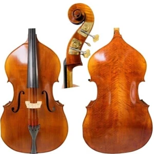 Handmade Upright double bass Solid Maple back and Spruce wood top 3/4 - Picture 1 of 7