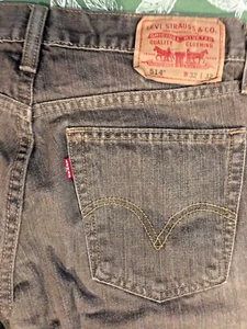 Levis 514 Grau Schwarz Jeans Herren 32 W x32 L Slim Straight Fit Denim Wash - Bild 1 von 8