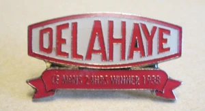 DELAHAYE - LE MANS 24HRS WINNER 1938 Lapel Pin Badge - BY 3MM (54) - Imagen 1 de 3