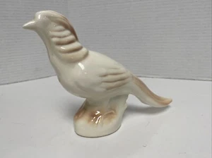 Vintage Roselane Cockatoo Pheasant Bird Figurine Cream Ceramic Pasadena Calif - Picture 1 of 7