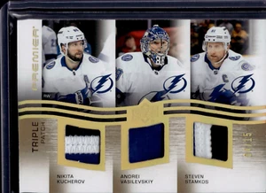 2023-24 Upper Deck Premier Premier Triple Jerseys Patch N.Kucherov, A.Vasilevski - Picture 1 of 2