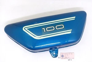 NOS Side Cover With Sticker Decal Blue Yamaha 100 LS3 LS2 Twin Genuine Japan - Picture 1 of 5