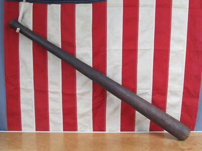 Vintage 1900s Antique Homemade Wood Baseball Bat Handcrafted Turned 33" Folk Art - Image 1 of 4