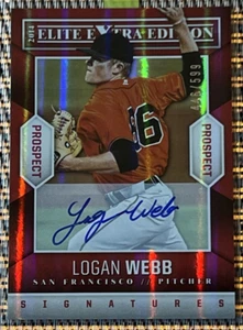 2014 Panini Elite Extra Edition Prospects Auto POP /599 Logan Webb #58 Auto - Picture 1 of 3
