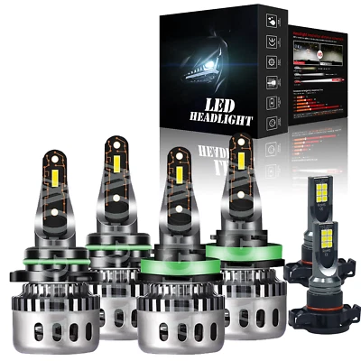 For Jeep Compass 2011 2012 2013 Combo 6x LED Headlight High Low Fog Light Bulb - Image 1 of 4