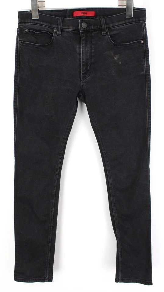 Hugo Boss Men's Jeans W29/L32 Slim Fit Fade Effect Casual Zip Black Denim - Image 1 of 4