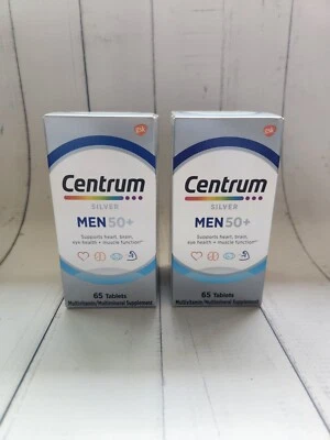 2x Centrum Silver Men 50+ Multivitamin, 65 Tablets Per Bottle Total 130 Tablets  - Image 1 of 2