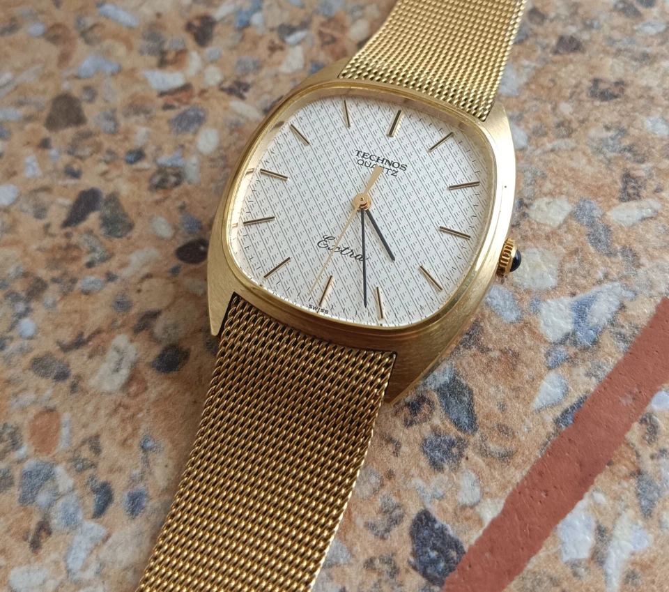 Reloj de Vestir Vintage Technos Cuarzo Hecho en Suiza Extra ESA 927.001 Foto 1 de 4