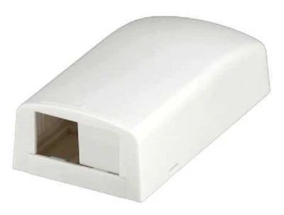 (2) Panduit CBX2WH-AY Multimedia Outlet Housing Low Profile Surface White 2-Port - Image 1 of 2