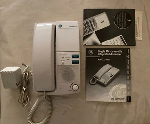 Vintage GE Telephone Single Microcassette Integrated Answerer Model 2-9825 Phone - Zdjęcie 1 z 3