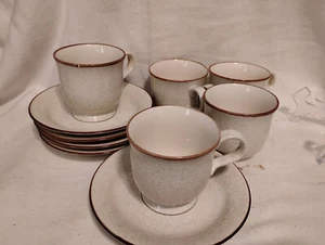 Vtg Mikasa Style Manor 5 Tea Coffee Cup & 5 Saucer Sets Japan FD800 10 Pieces - Picture 1 of 7