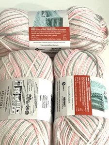 Lot of 3 ~ Bernat Softee Baby ~ Pink Flannel ~ Acrylic ~ 4.25oz. ~ 120g - Picture 1 of 5