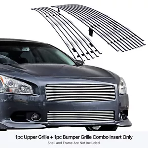 Fits 2009-2014 Nissan Maxima Billet Grille Grill Combo Insert - Foto 1 di 7