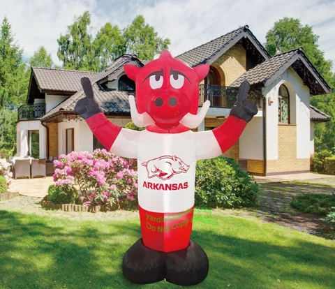 7' Air Blown LED Self-Inflatable NCAA Arkansas Razorbacks Mascot Cover