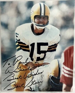 Bart Starr Green Bay Packers Quarterback 8 x 10 signiertes Bild - Bild 1 von 2