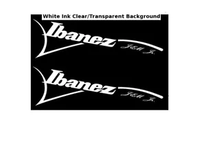 Ibanez Jem Jr. Guitar Decal logo Foil Headstock Waterslide Restoration 126w - Picture 1 of 1