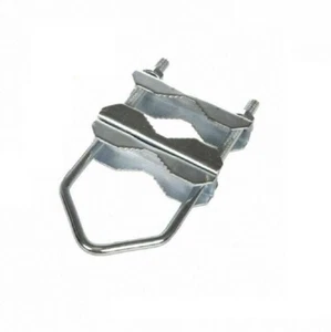 Doppelschelle Sat Mastschelle Zahnschelle Mast für Geländerhalter verzinkt  - Bild 1 von 2