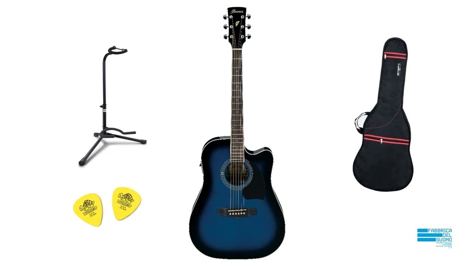 Ibanez PF 15 ECE TBS - Transparent Blue Sunburst Chitarra elettroacustica