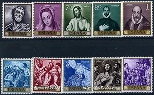 ESPAGNE SERIE OEUVRES DE GRECO N° 1007/1015 NEUF ** SANS CHARNIERE - Picture 1 of 1