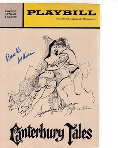 Canterbury Tales signiertes Spielzettel-Cover - Sandy Duncan & Brooks Atkinson - Bild 1 von 1