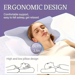 Memory Foam ergonomisches Nackenkissen Seitenschläfer, Nackenschmerzen Linderung - Bild 1 von 11