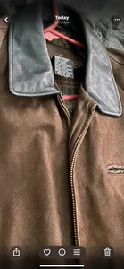 St Johns Bay Black Leather Jacket Zip Up Collared and Insulated Men Vintage - Picture 1 of 5