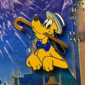 🎩 2024 Disney Dapper Dan Pluto Dog Pin - Pluto Dapper Day Hat Cane & Bowtie Pin - Picture 1 of 2