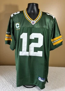 Maglia Vintage Reebok On Field Aaron Rodgers #12 Captain Patch Ufficiale NFL Taglia 50 - Foto 1 di 16