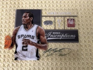 2012-13 Panini Elite Inscriptions RC Auto #46 Kawhi Leonard Rookie Autograph - Picture 1 of 2