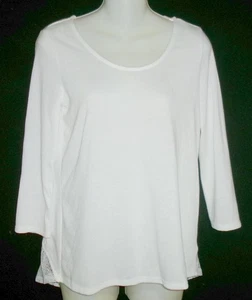 NEW I-N-C International Concepts M 8 10 White Top Back Lace Insert LS MSRP $69 - Picture 1 of 6