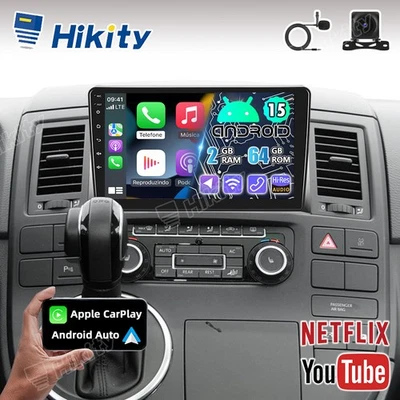 Für VW T5 Transporter Multivan Android 15 Autoradio Apple Carplay GPS Navi 64GB - Bild 1 von 4