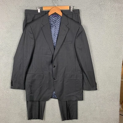 Ted Baker Jay CT 2-Piece Suit 44L Gray Italian Wool Pants 37 x 31 Endurance $895 - Image 1 of 4