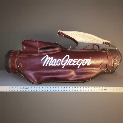 "Bolsa de golf MacGregor vintage de cuero marrón 36""" Foto 1 de 4