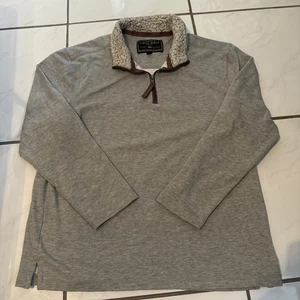 True Grit EUC Men's Sherpa Fleece Quarter-Zip Pullover Sweater Size L 23.5x29 - Picture 1 of 10