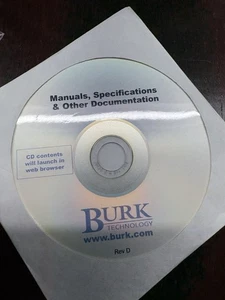 Burk Technology CD Manuali Specifiche e Documentazione Disco - Foto 1 di 2