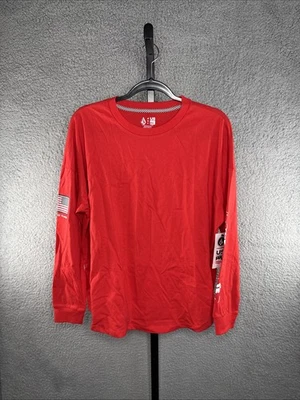 VOLCOM H3602200 Usst Long Sleeve Tee Shirt Red US Snowboard Unisex/Men’s S NWT - Image 1 of 4