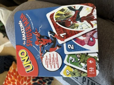 Mattel UNO The Amazing Spider-Man Edition Card Game in Collectible Tin Container - Image 1 of 3